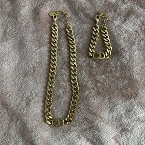 Dior necklace and bracelet